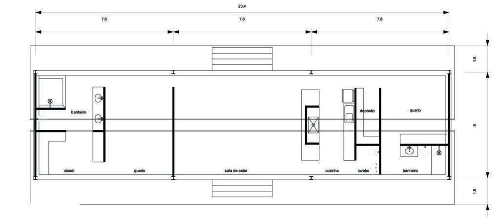 Casa Varanda, 140m². Foto: Reprodução / Carla Juaçaba via Archdaily 