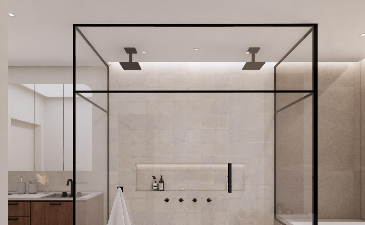 25 chuveiros de teto que transformam o visual dos banheiros