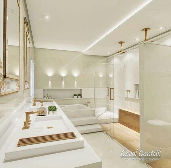 Banheiro branco: 75 ideias de decoração possíveis de ter em casa