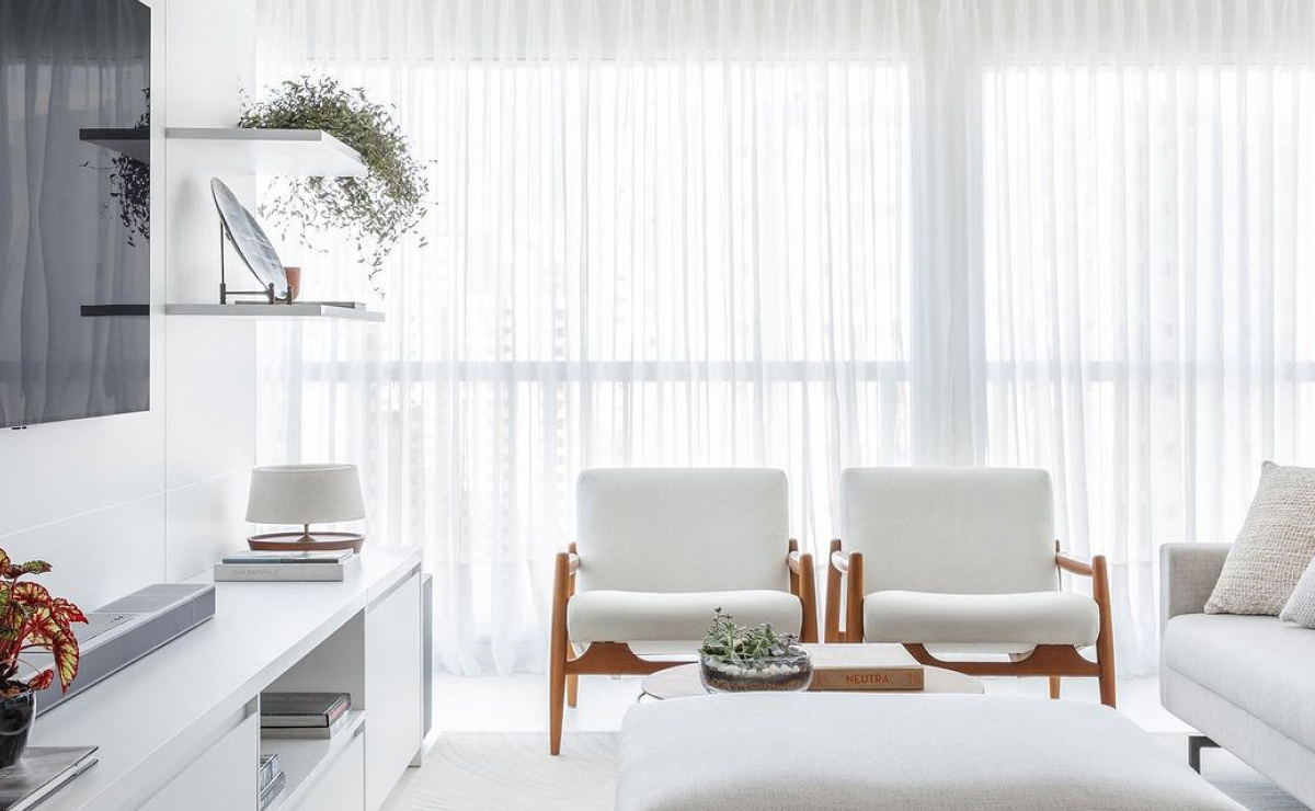 45 modelos de cortinas em voil branco para ambientes clássicos