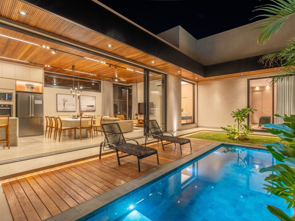 Área de lazer com piscina: 60 ideias para você se inspirar