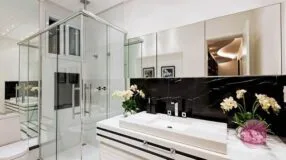 Foto de banheiro preto e branco 53 destacada - 48
