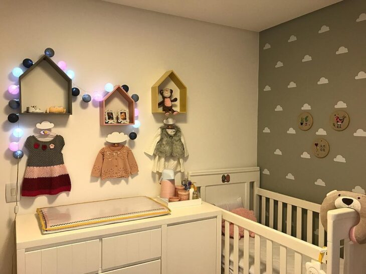 Foto de quarto de bebe tema nuvem 15 - 17