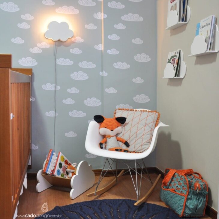 Foto de quarto de bebe tema nuvem 30 - 32