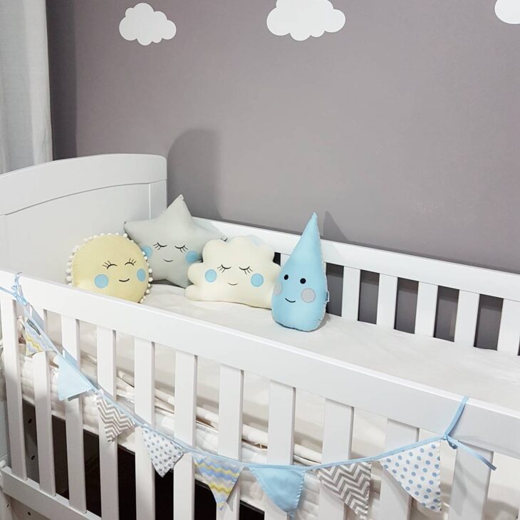 Foto de quarto de bebe tema nuvem 31 - 33