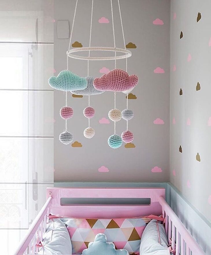 Foto de quarto de bebe tema nuvem 33 - 35