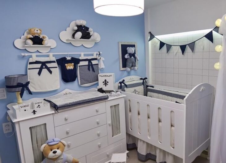 Foto de quarto de bebe tema nuvem 5 - 8