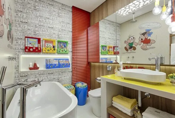 Banheiro infantil: 50 inspirações de decoração voltada para os pequenos
