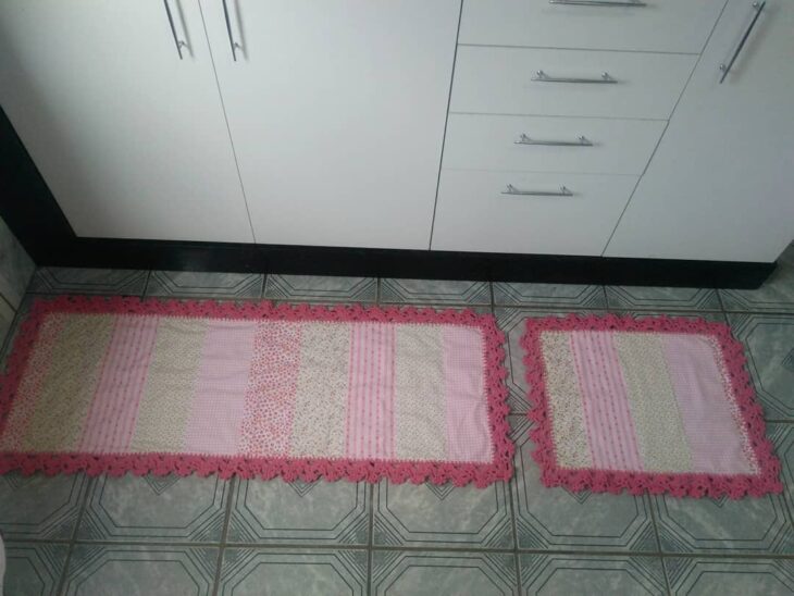 Foto de tapete de croche para cozinha 2 - 6