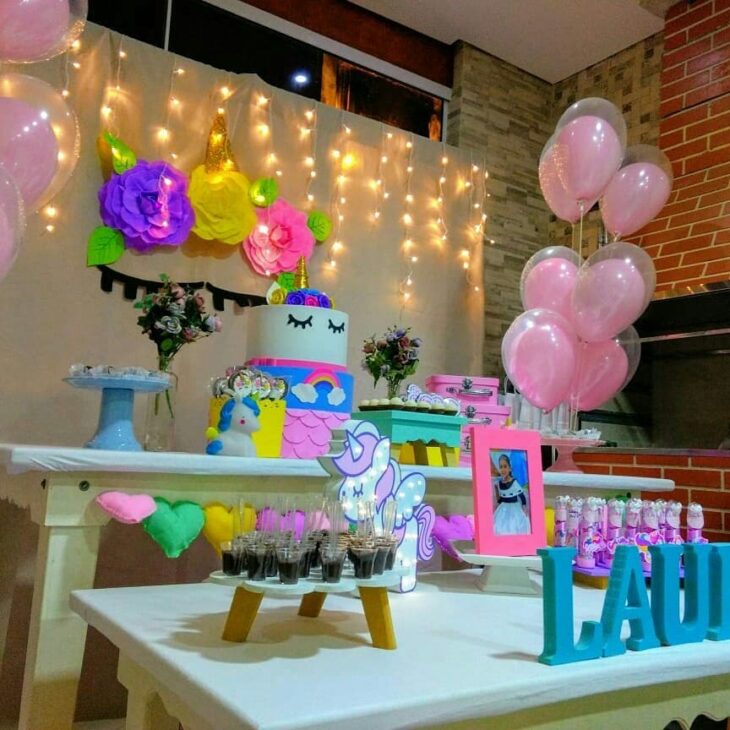 Foto de festa de unicornio 49 - 52