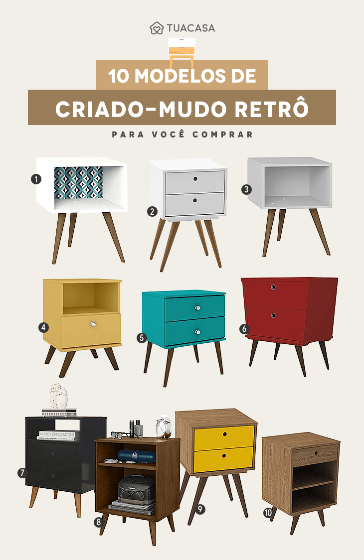 Foto de criado mudo retro comprar - 1