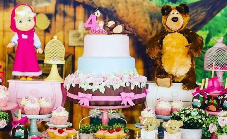 Festa Masha e o Urso: 70 ideias e tutoriais para inspirar sua decoração