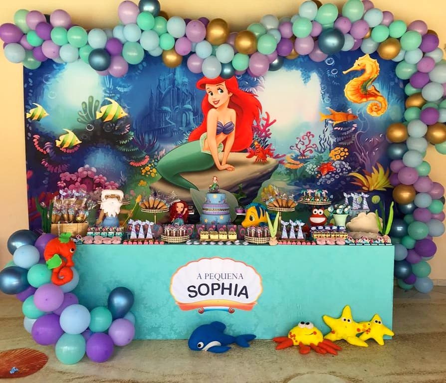 Foto de festa pequena sereia 2 - 5