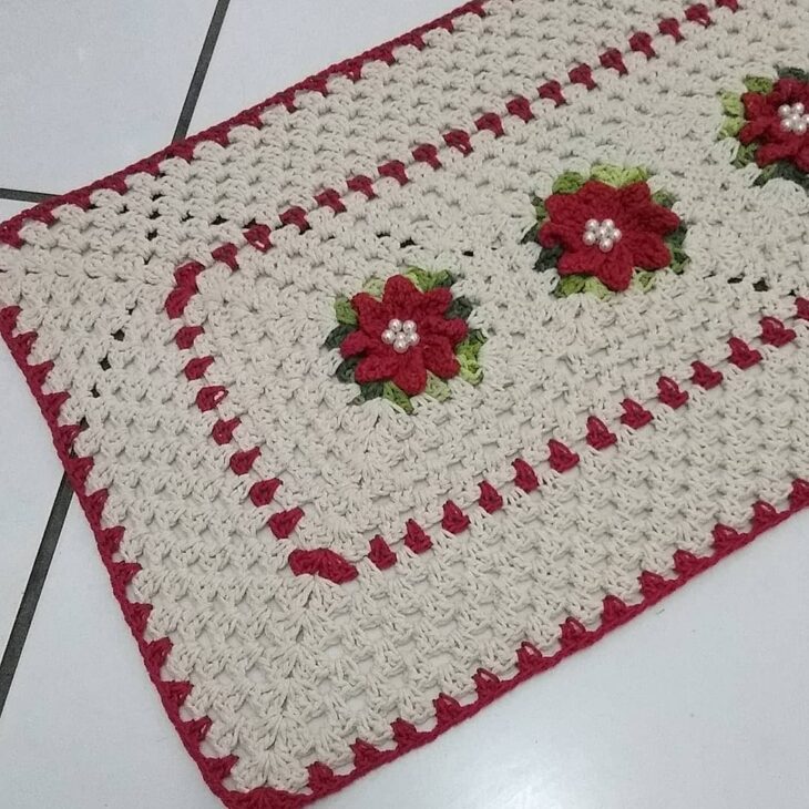 Foto de tapete de croche com flores 14 1 - 14