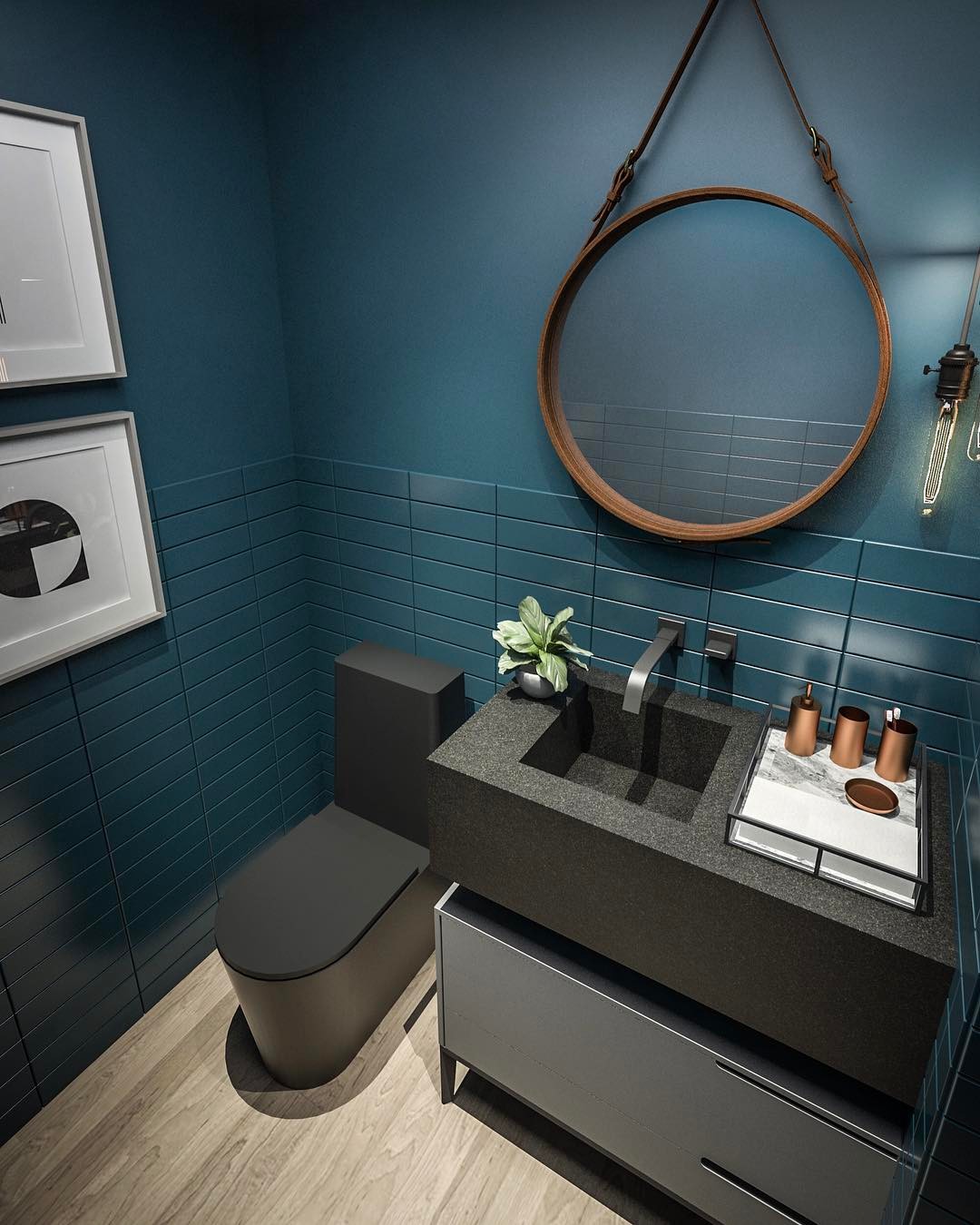 Azul petróleo: 70 ideias modernas para decorar com a cor