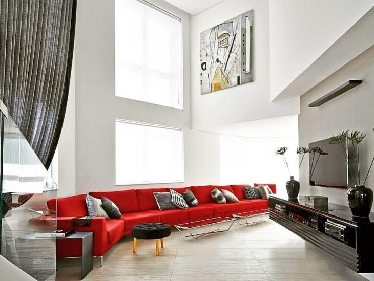 Foto de sofa vermelho 51 - 49