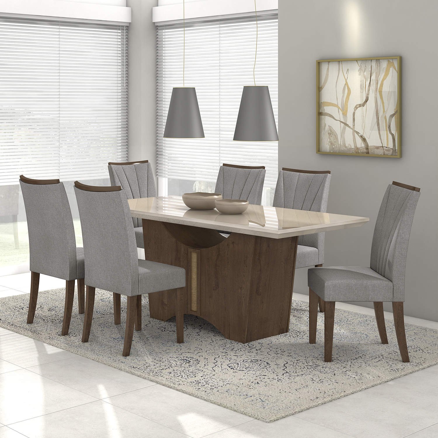 Foto de mesa de jantar de vidro 32 - 32