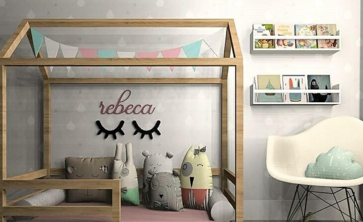 Foto de prateleira para quarto de bebe 3 - 5