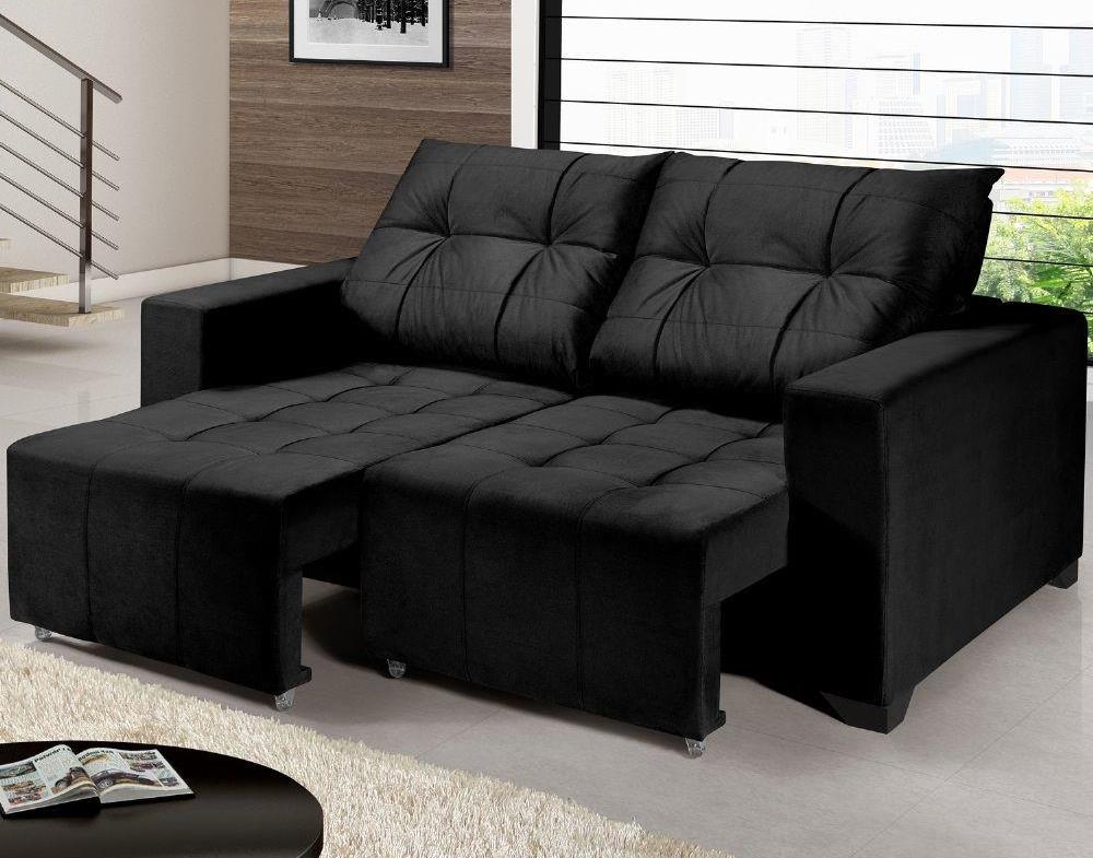 Foto de sofa preto 50 - 50