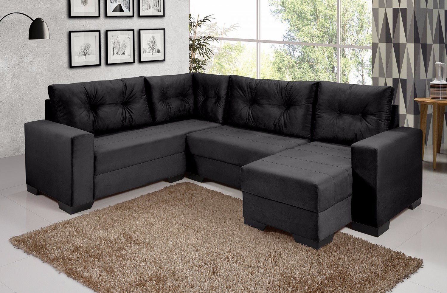 Foto de sofa preto 60 - 45