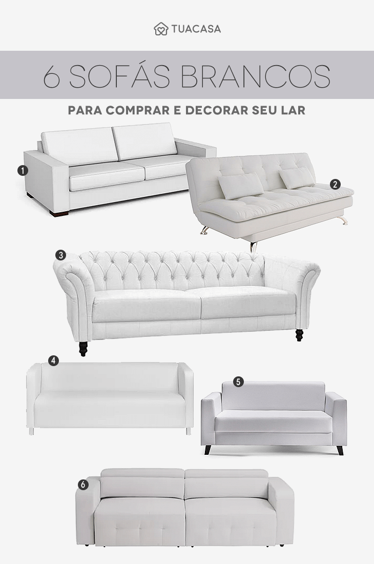 Foto de sofa branco comprar - 1