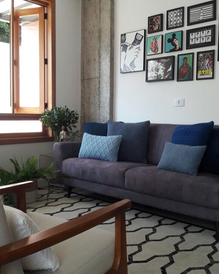 Foto de sofa cinza 25 - 25