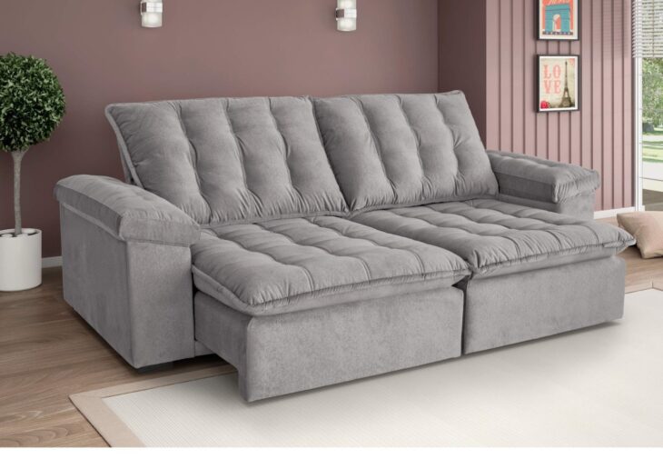 Foto de sofa cinza 43 - 43