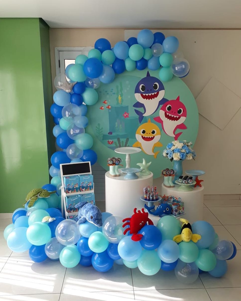 Foto de festa baby shark 10 - 12