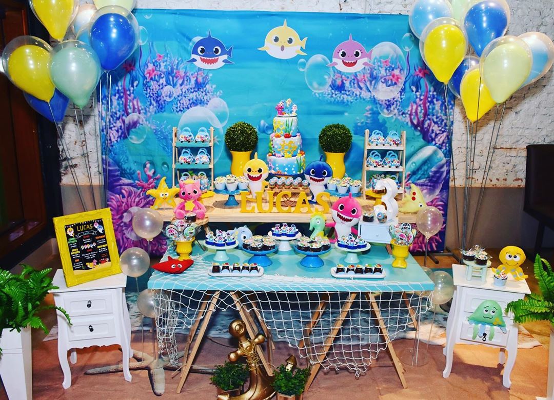 Foto de festa baby shark 15 - 18