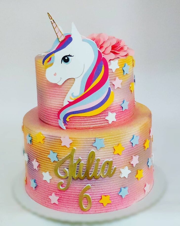 Foto de bolo de unicornio 11 - 14