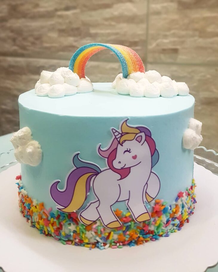 Foto de bolo de unicornio 16 - 19