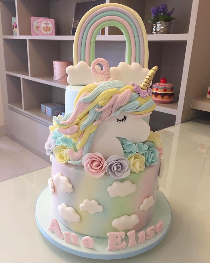 Foto de bolo de unicornio 19 - 22