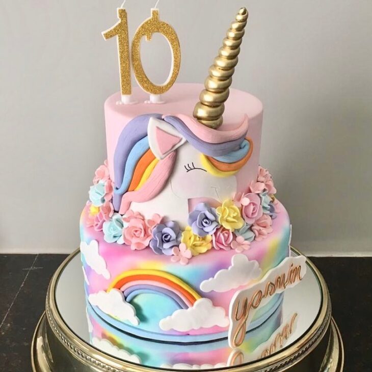 Foto de bolo de unicornio 20 - 23