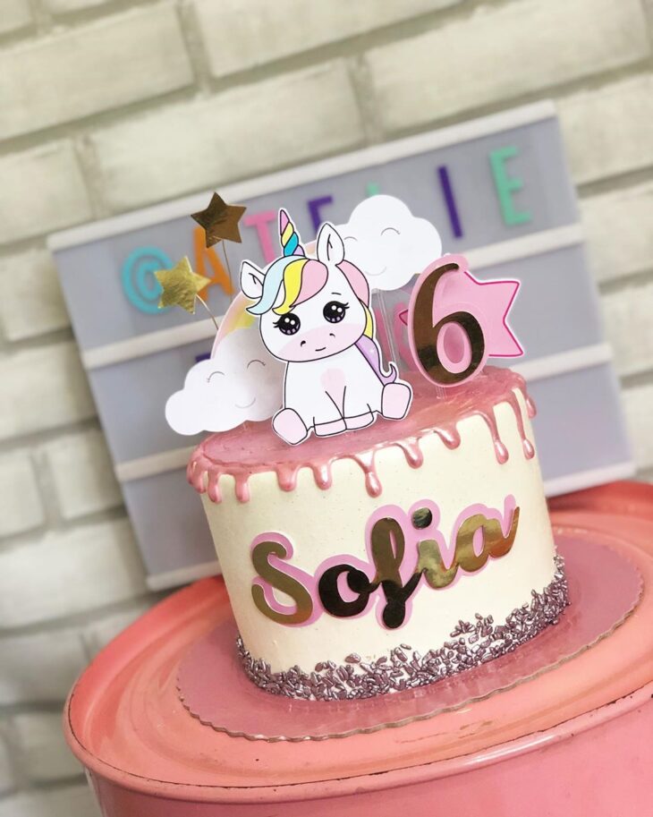 Foto de bolo de unicornio 4 - 7