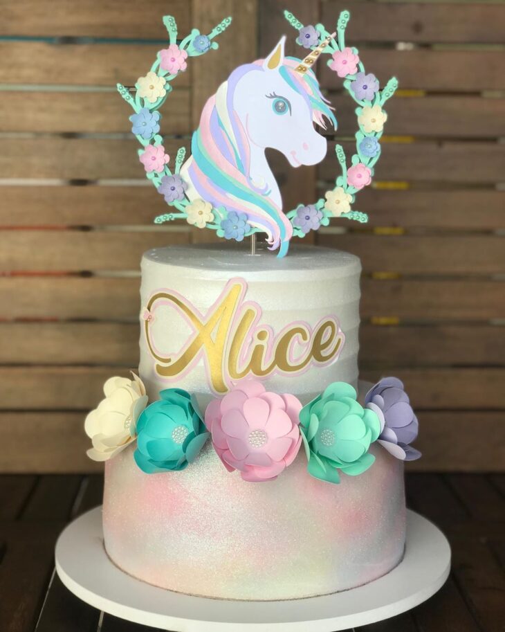 Foto de bolo de unicornio 49 - 52