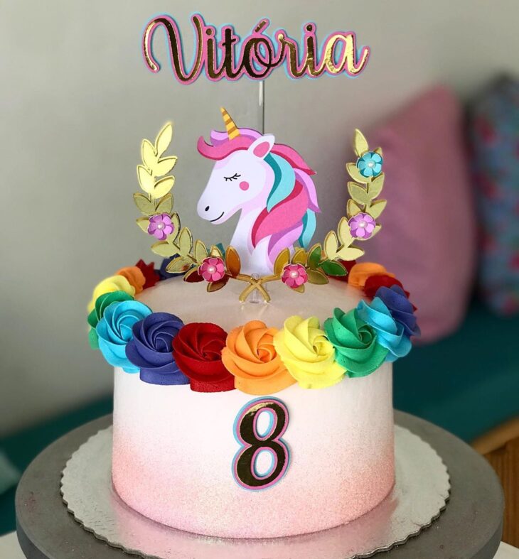 Foto de bolo de unicornio 50 - 53