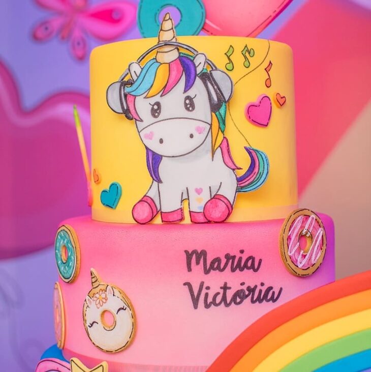 Foto de bolo de unicornio 52 - 55