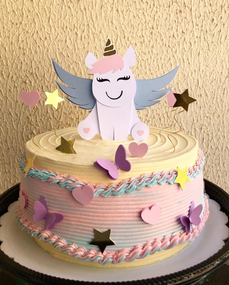 Foto de bolo de unicornio 6 - 9