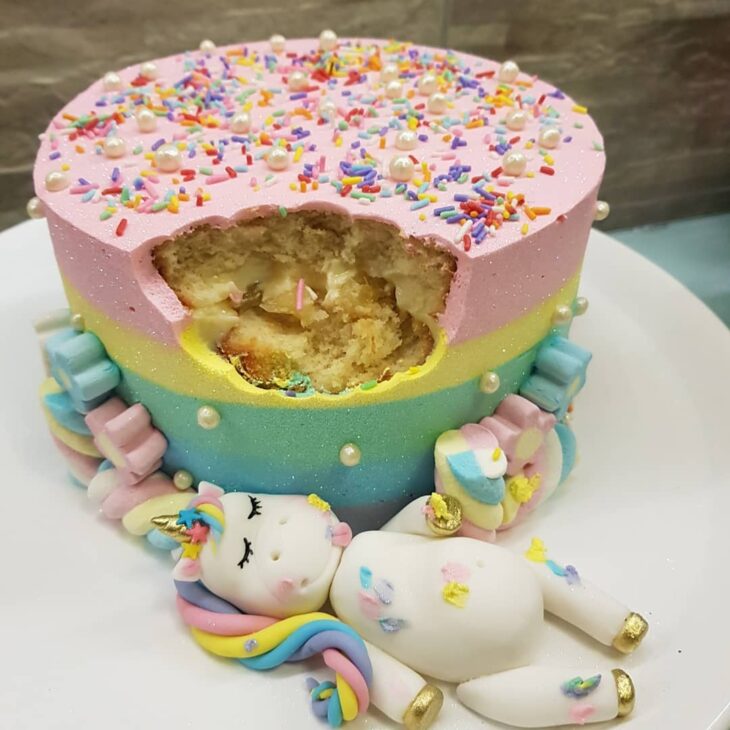 Foto de bolo de unicornio 75 - 78