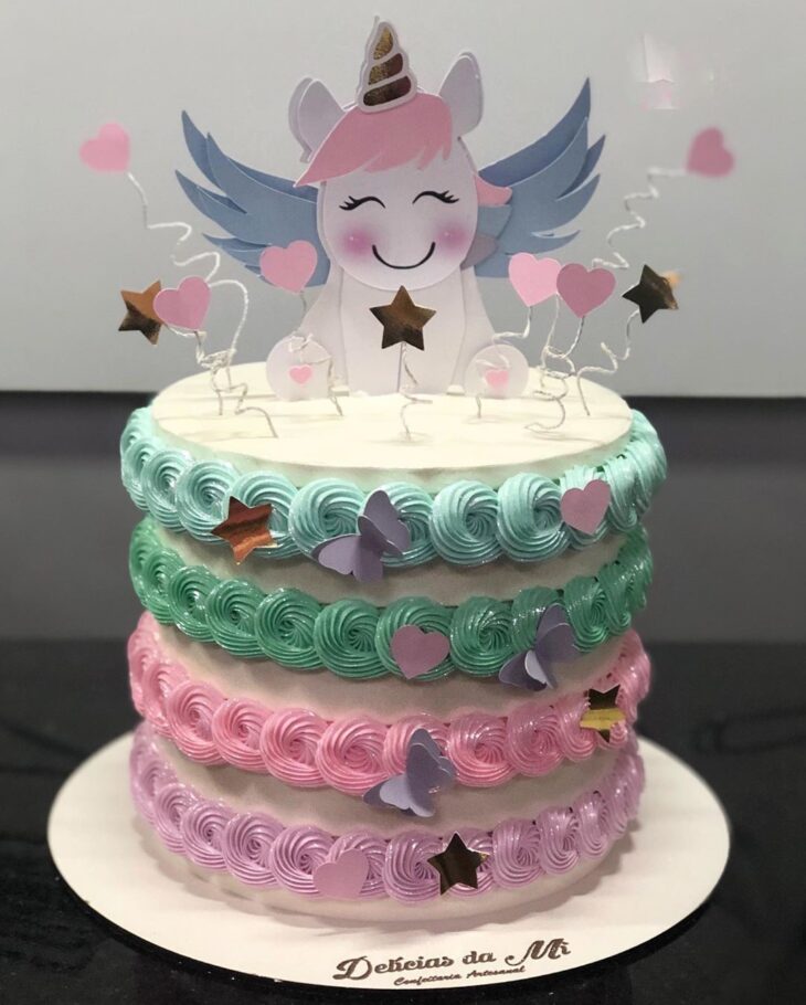 Foto de bolo de unicornio 84 - 87