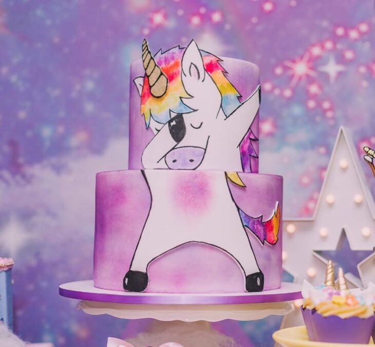 Foto de bolo de unicornio 9 - 12