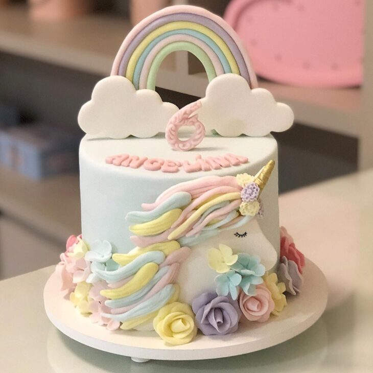 Foto de bolo de unicornio 92 - 95