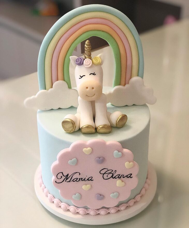 Foto de bolo de unicornio 96 - 99