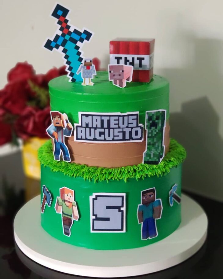 Foto de bolo minecraft 35 - 35