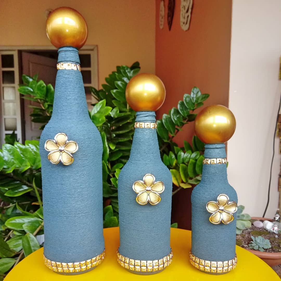 Foto de garrafas decoradas com barbante 32 - 32