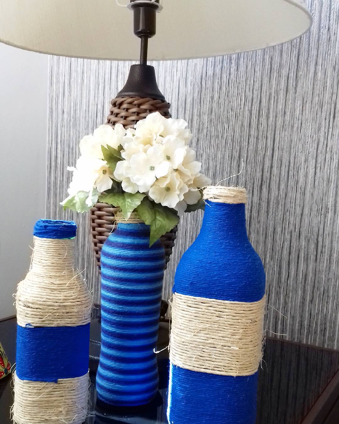 Foto de garrafas decoradas com barbante 38 - 38