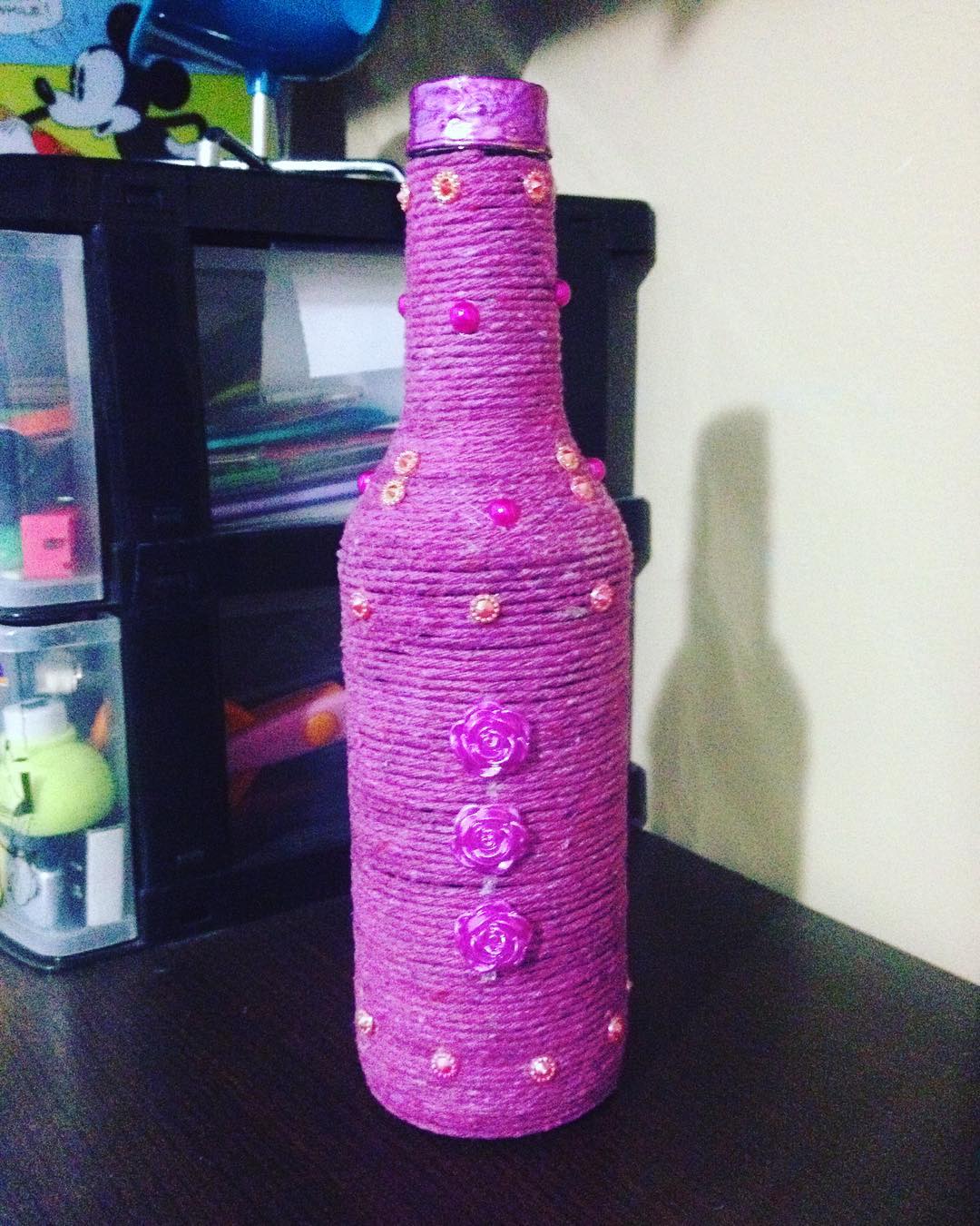 Foto de garrafas decoradas com barbante 47 - 47