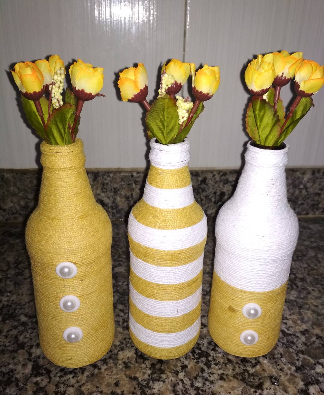Foto de garrafas decoradas com barbante 50 - 50