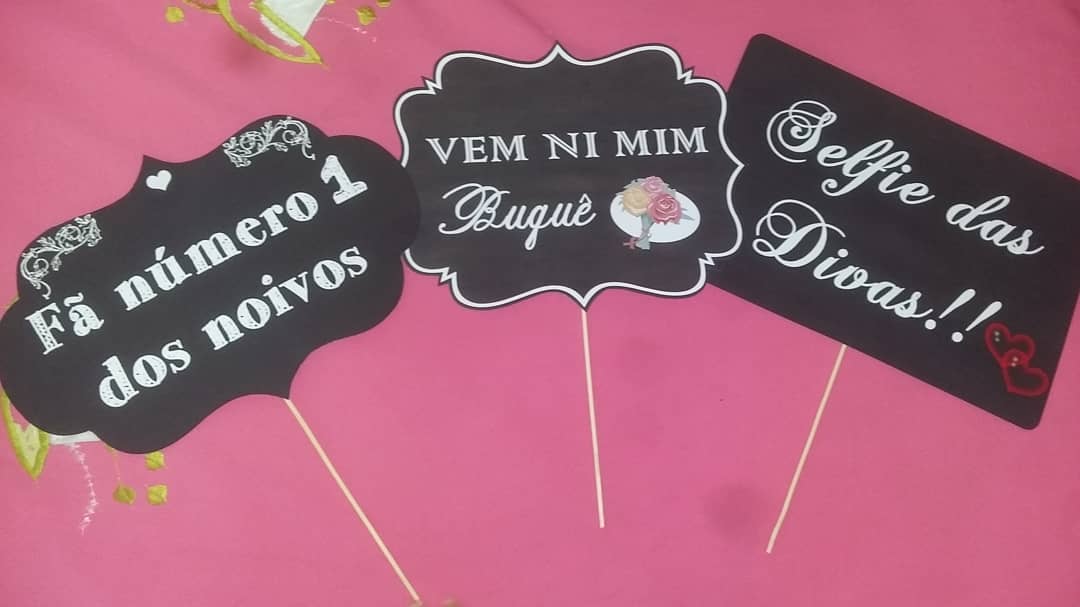 Foto de plaquinhas para festa 55 - 57