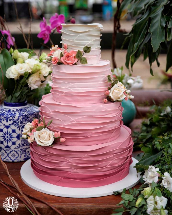 Foto de bolo de casamento 47 - 49